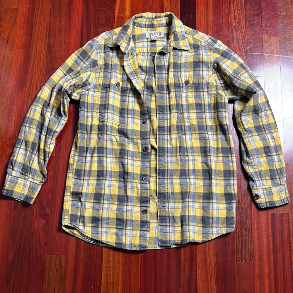Mens Medium Duluth Trading Co. Slim Fit gusseted Flannel Tee Shirt